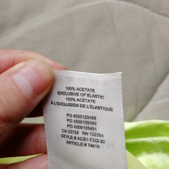 BABATON Slip Mini Skirt Neon Yellow Size 00 Aritzia NWT - Picture 8 of 9
